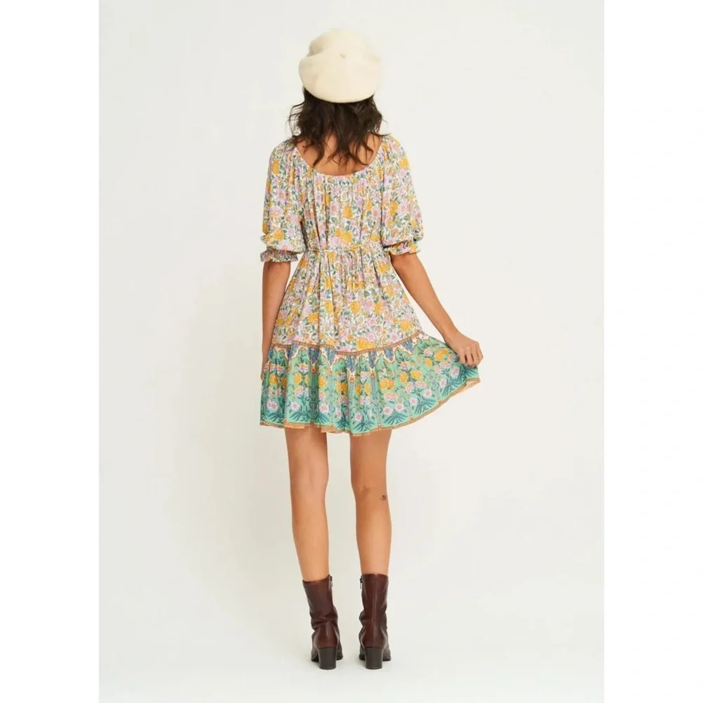 ARNHEM 'Stella' Multicolored Floral Off The Shoulder Play Dress Size 8 RRP $179 - Picture 16 of 16